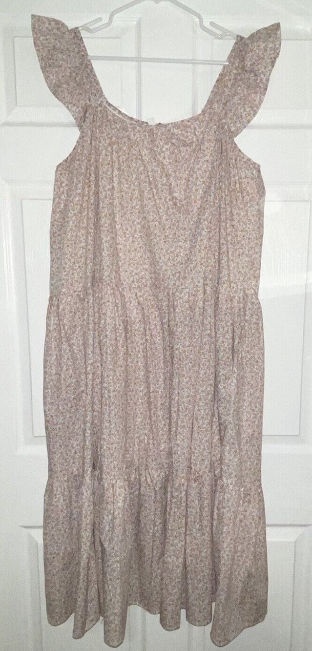 MABLE Tiered Oversized Dress Floral Cottagecore Boho Prairie Medium Large NWT